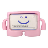 Capa Tablet 7 Polegadas Universal Infantil Emborrachada Cor Rosa claro Bracinho