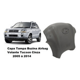 Capa Tampa Buzina Airbag Volante Tucson Cinza Claro 2 0 2 7