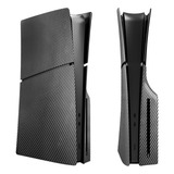 Capa Tampa Ps5 Slim Com Leitor Substituição Fibra De Carbono