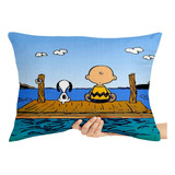Capa Travesseiro Fronha Snoopy Charlie Brown Lago Cachorro