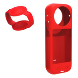 Capa Vermelha Em Silicone Para Câmera Insta360 X4 Blackbag