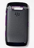 Capa Vertical Rígida Preta Com Roxo Para Blackberry Torch 9850 9860