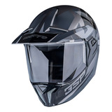 Capacete 3 Sport Bieffe Pala Tipo Cross Masculino Feminino Tamanho Do Capacete 61 Cor Cinza Brilho Cinza Desenho 3 Sport Hills