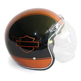 Capacete Aberto Lucca Harley Davidson Preto