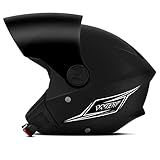 Capacete Aberto Mixs Way Viseira Fume Preto Fosco 60