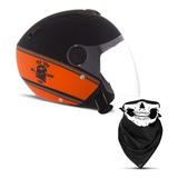 Capacete Aberto Moto Skull Riders Harley Davidson Bandana