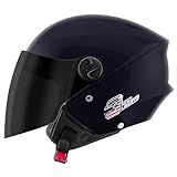 CAPACETE ABERTO PRO TORK NEW LIBERTY 3 ELITE BRILHANTE AZUL ESCURO TAM- 58 VIS- FUMÊ