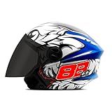 CAPACETE ABERTO PRO TORK NEW LIBERTY 3 GP 88 BRILHANTE AZUL TAM- 60 VIS- FUMÊ