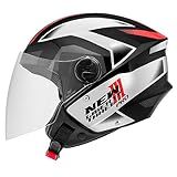 CAPACETE ABERTO PRO TORK NEW LIBERTY 3 PRO BRILHANTE PRETO - VERMELHO TAM- 58