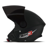 Capacete Aberto Pro Tork New Liberty Three Viseira Fume Cor Preto Tamanho 60
