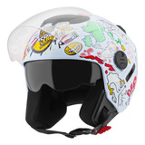 Capacete Aberto Viseira Solar Pro Tork New Atomic Universe