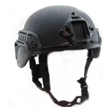 Capacete Airsoft Paintball Guerra Tatico Plast Preto Rossi