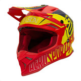 Capacete Asw Fusion 2 0 Dash Vermelho amarelo azul Trilha