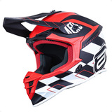Capacete Asw R3 Victorious Preto branco vermelho Trilha