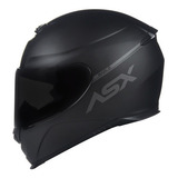 Capacete Asx Eagle Solid Preto Fosco Com Viseira Fumê Extra Tamanho Do Capacete 58 M