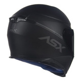 Capacete Asx Eagle Solid Preto Fosco Viseira Fumê