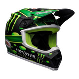Capacete Bell Mx 9 Mips Showtime Monster Motocross Cor Preto verde Tamanho Do Capacete 57 58