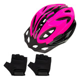 Capacete Bicicleta Leve Resistente Ciclista Adulto Luvas