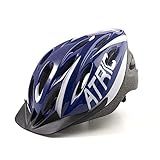 Capacete Bicicleta Mtb 2 0 Azul E Branco Com Led Sinalizador G Bi167