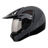 Capacete Bieffe 3 Sport Drift Preto Fosco Grafite Motocross Tamanho Do Capacete 60