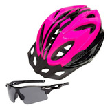 Capacete Bike Ciclismo Ajustável Viseira Óculos Esporte