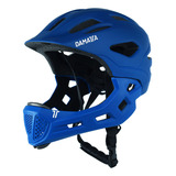 Capacete Bike Infantil Full Face Azul Damatta Tamanho P