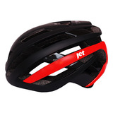 Capacete Bike Mtb Ciclismo Jet Hawker Enduro Para Bicicleta Cor Preto vermelho Tamanho M