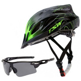 Capacete Bike Mtb Ciclismo Tsw Ajustável Óculos Esporte