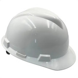 Capacete Branco Msa V gard Carneira Push Key Jugular Obra