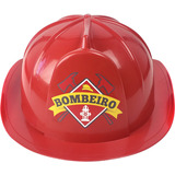 Capacete Chapeu Equipamento Bombeiro Fantasia Infantil Toy