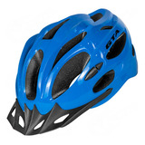 Capacete Ciclismo Mtb Gta Inmold Start Led Para Bicicleta Cor Azul Tamanho M 54 58 