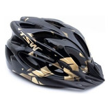 Capacete Ciclismo Tsw Raptor 2 C sinalizador Led Bike Cores Cor Preto dourado Tamanho G 57 61