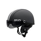 Capacete Coquinho Scooter Elétrica Bike Skate Patinete Br101 Premium Grafite Viseira Fume G VESTE 59 60 