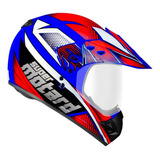 Capacete Cross Ebf Motard Action Motocross Trilha C Viseira