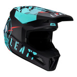 Capacete Cross Leatt Moto 2 5 Preto Acqua Cor Branco preto Desenho Solid Tamanho Do Capacete 57 58 M
