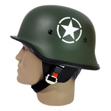 Capacete Custom M34 Verde Oliva Com Estrela M34039
