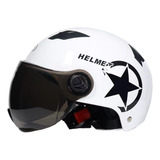 Capacete De Carro Elétrico Branco Scooter Bicicleta C