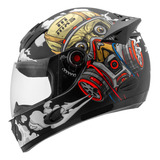 Capacete De Moto Fechado Mixs Mx5 Vírus Forro Removível