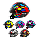 Capacete De Moto X Open Up Fox Cores Tam 56 58 60 C Oculos