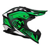 Capacete De Motocross Esportivo Etceter Fast Cross Brilhante