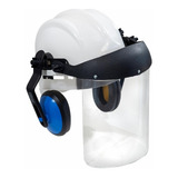 Capacete De Segurança Acoplado Abafador E Protetor Facial