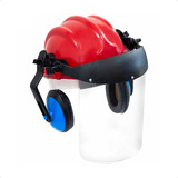 Capacete De Segurança Acoplado Abafador E Protetor Facial