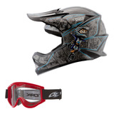Capacete De Trilha Motocross Off Road Oculos 788 Infantil