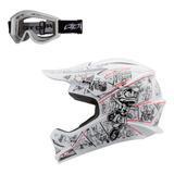 Capacete De Trilha Motocross Off Road Oculos 788 Infantil