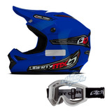 Capacete De Trilha Mx Pro Tork Óculos Motocross Kit