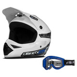 Capacete De Trilha Óculos Preto Motocross Mx Pro Tork
