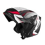 Capacete Escamoteável MIXS Gladiator Neo Fosco 62 Vermelho Branco Preto