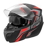 CAPACETE ESCAMOTEÁVEL PRO TORK ATTACK HSA VERMELHO TAM 62