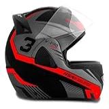 CAPACETE ESCAMOTEÁVEL PRO TORK V PRO JET 3 VERMELHO TAM 60 VIS FUMÊ