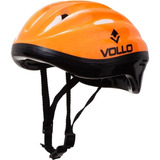 Capacete Esportivo Patins Skate Bike Patinete Vollo Sports Cor Laranja Tamanho P